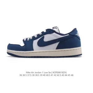 Jordan Air 1 Low Retro Vintage Leather Sneakers
