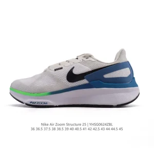 Nike Air Zoom Structure 25 Lightweight Running Shoes White Grey Men Women