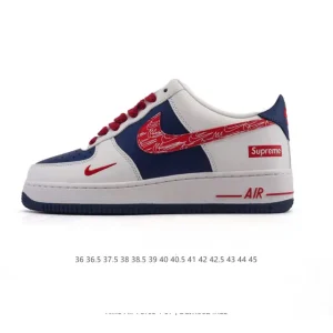 Nike Air Force 1 07 Low White Leather Sneakers with Air Cushion