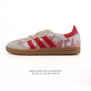 Adidas Samba OG Women's Classic Leather Sneakers White Gum Sole