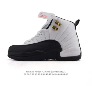 Air Jordan 12 Retro 'Taxi' Classic Leather Sneakers for Men
