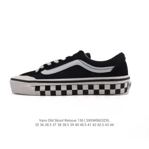 Vans Style 136 Decon VR3 SF Low-Top Skateboard Shoes with Chessboard Pattern