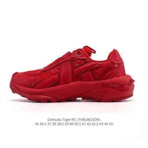 Onitsuka Tiger Tigtrail Rs Red Chunky Sole Retro Futuristic Sneakers