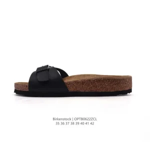 Birkenstock Arizona Soft Leather Sandal with Cork Sole