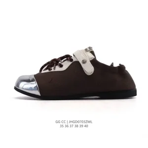 Gg Cc Luxury Women's Ballet Trainer Shoes - Soft Leather Comfort