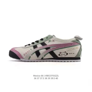 ASICS Onitsuka Tiger Mexico 66 Classic Vintage Leather Sneakers for Women