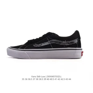 Vans Sk8-Low Classic Low Top Skateboarding Shoes with Canvas Upper and Vulcanized Sole