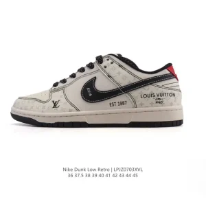 Nike Dunk Low Retro Louis Vuitton Collaboration Vintage Skate Shoes