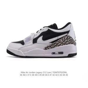 Jordan Legacy 312 Low Men's Basketball Shoes - Black White