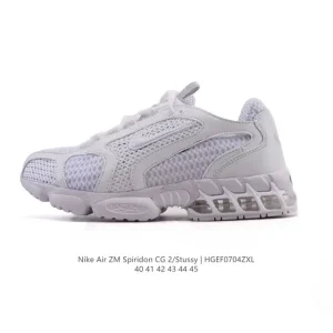 Stussy x Nike Air Zoom Spiridon Caged 2 Retro Running Shoes