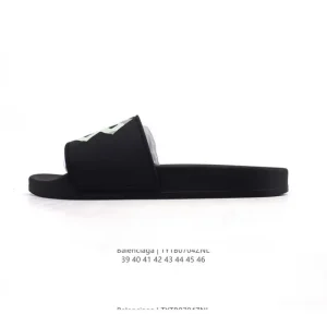 Balenciaga Logo Pool Slides Summer Fashion Trendy Slippers for Men
