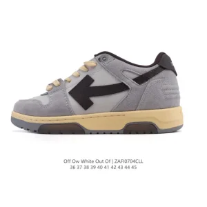 Off-White Out Of Office Low Top Lace Up Fashion Sneaker with Thick Sole