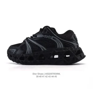 Dior Men's Low-Top Retro Running Sneakers with Thick Sole