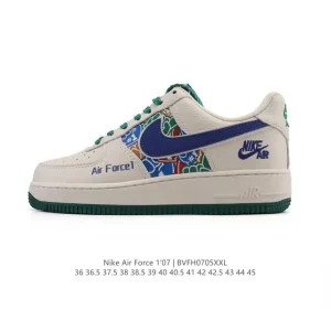 Nike Air Force 1 Low White Leather Casual Sneakers for Men and Women