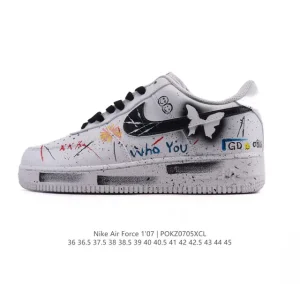 Nike Air Force 1 Low 07 White Leather Sneakers for Men and Women