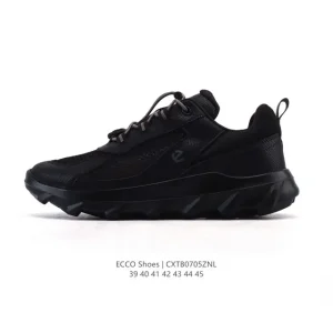 ECCO Men's Outdoor Hiking Shoes Breathable Lightweight Lace-Up