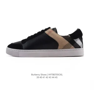 Burberry Vintage Classic Leather Low Top Sneakers for Men