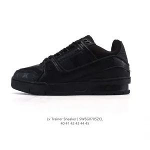 Louis Vuitton Trainer Sneaker Low Men's Fashion Thick Sole Shoes