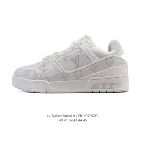 Louis Vuitton Trainer Sneaker Low Men's Fashion Thick Sole Platform Shoes