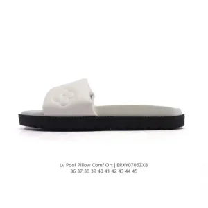 Louis Vuitton Pool Pillow Slippers for Summer Beach Vacation Comfortable Quiet Sandals