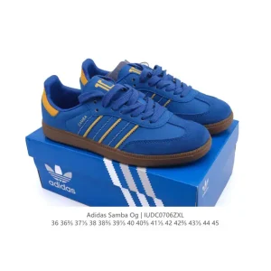 Adidas Samba OG Classic Leather Sneakers White Gum Sole