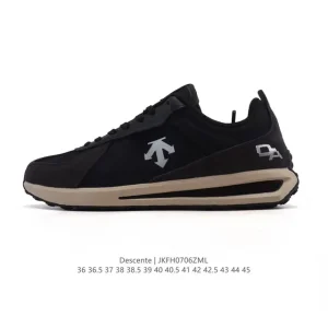 Descente Chron Retro Leather Canvas Sneakers for Men and Women