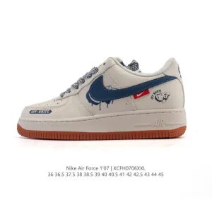 Nike Air Force 1 07 Low White Leather Sneakers for Men and Women