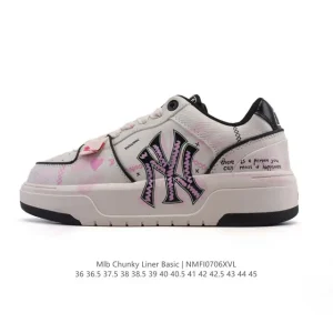 MLB Chunky Liner Basic Leather Streetwear Sneakers for Men and Women