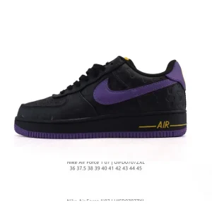 Nike Air Force 1 '07 Low White Leather Sneakers with Air Cushion