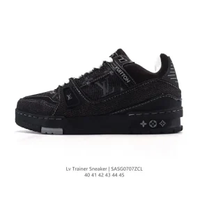 Louis Vuitton Trainer Sneaker Low Canvas Platform Shoes for Men and Women