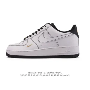 Nike Air Force 1 '07 Low White Leather Casual Sneakers for Men and Women