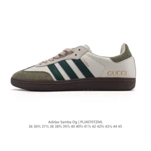 Adidas Samba OG Leather Classic Sneakers White T-toe Shoes