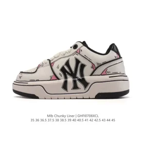 MLB Chunky Liner Basic Leather Streetwear Sneakers for Men and Women