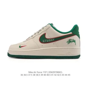 Nike Air Force 1 Low White Leather Sneakers for Men and Women