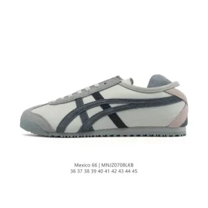 ASICS Onitsuka Tiger Mexico 66 Classic Vintage Leather Sneakers for Men and Women