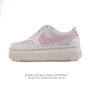Nike Court Vision Alta Ltr Leather Platform Sneakers for Men and Women