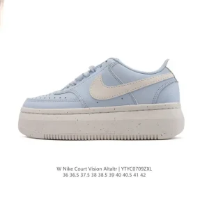 Nike Court Vision Alta Ltr Leather Platform Sneakers for Men and Women