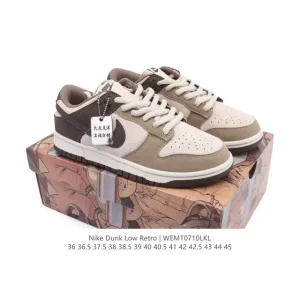 Nike SB Dunk Low Pro Men's and Women's Skateboarding Shoes Vintage Leather Sneakers