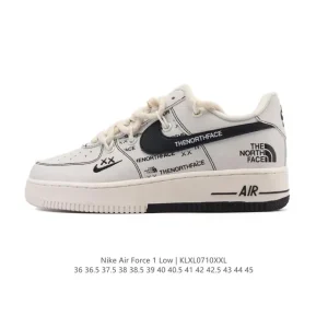 Nike Air Force 1 Low '07 Low Top Sneaker with Deconstructed Straps and Thick Sole