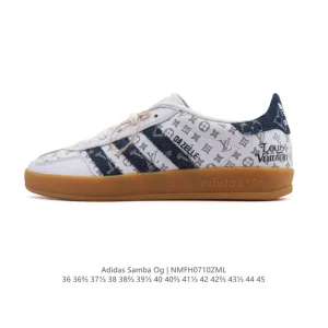 Adidas Samba OG Classic Leather Sneakers White Gum Sole