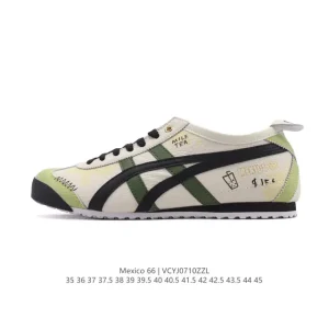 ASICS Onitsuka Tiger Mexico 66 Classic Vintage Leather Sneakers