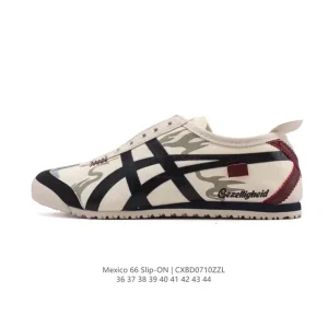 ASICS Onitsuka Tiger Mexico 66 Classic Vintage Canvas Sneakers for Men and Women