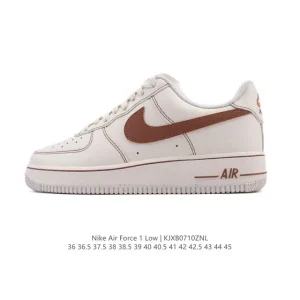 Nike Air Force 1 Low 07 White Leather Sneakers for Men and Women