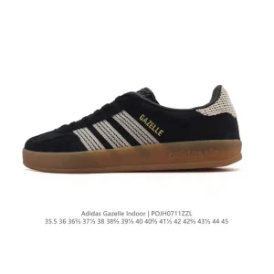 Adidas Originals Gazelle Indoor Retro Leather Sneakers Classic Gum Sole