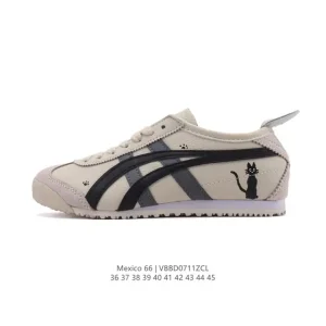 ASICS Onitsuka Tiger Mexico 66 Classic Leather Sneakers for Men and Women