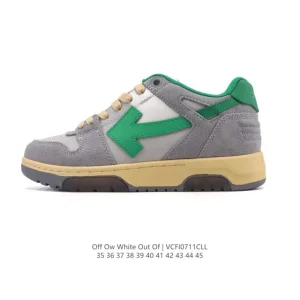 Off-White Out Of Office Low Top Lace Up Fashion Sneaker Thick Sole White Shoes