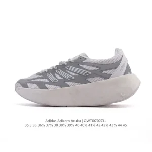 Adidas Adizero Aruku White Thick Sole Comfort Running Shoes