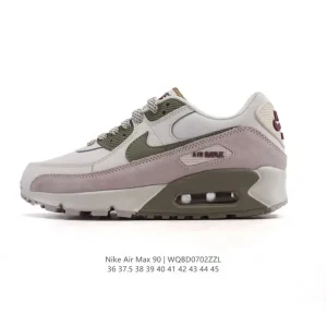 Nike Air Max 90 Retro Running Shoes with Leather and Mesh