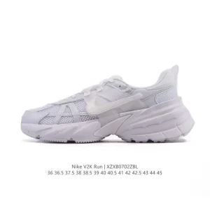 Nike V2K Run Retro Running Shoe with Cushioned Sole and Metallic Accents