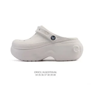 Crocs Women's Thick Sole Platform Slide Sandals - Celebrity Style